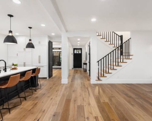 kitchen in newly constructed luxury home